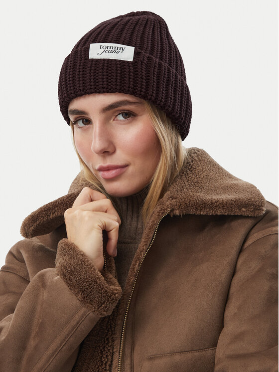 Tommy Hilfiger Cepure Tommy Hilfiger Script AW0AW18972 Tumši brūna