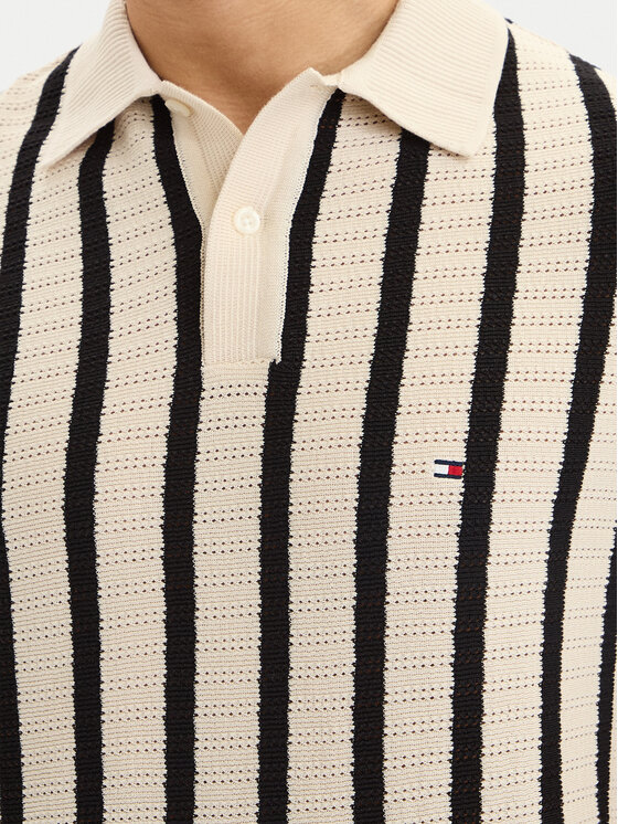 Tommy Hilfiger Tommy Hilfiger Polo marškinėliai MW0MW42770 Kreminė Regular Fit