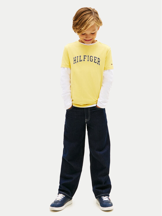 Tommy Hilfiger Tommy Hilfiger Camiseta KB0KB10420 Amarillo Regular Fit