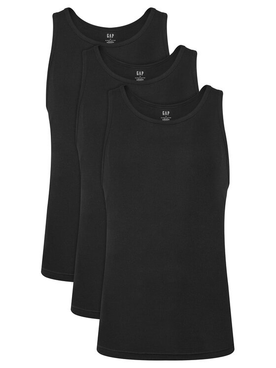 Gap Gap Комплект майок без рукавів 483958-01 Чорний Regular Fit