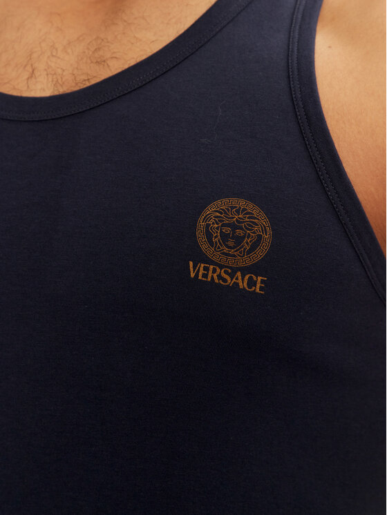 Versace Versace Майка AUU01012 1A1001 Cиній Regular Fit
