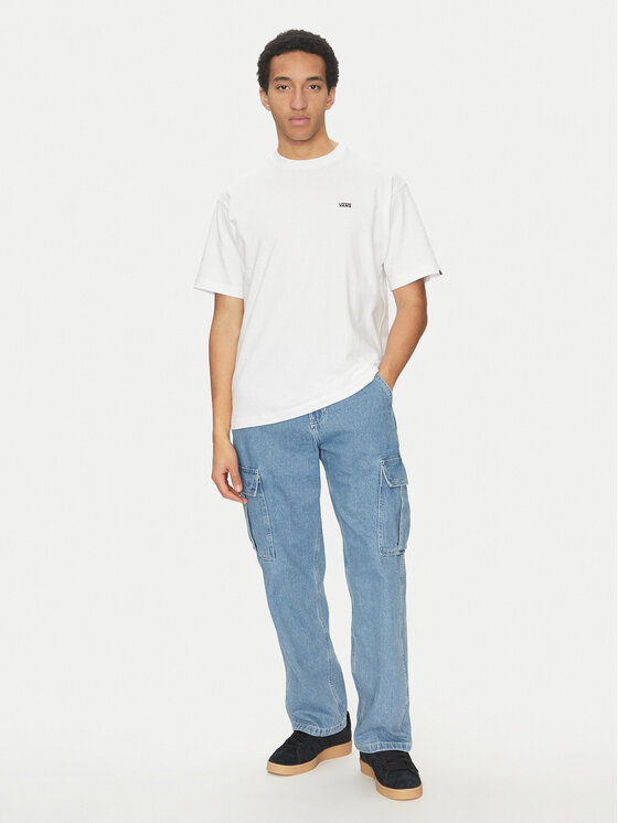 Vans Vans Majica Left Chest II VN000P1P Bela Loose Fit