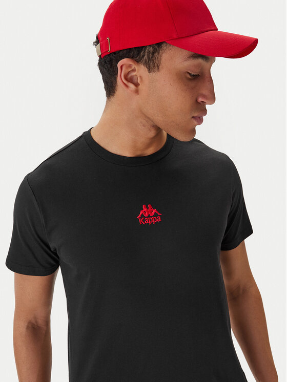 Kappa Kappa Футболка 382J2QW Чорний Regular Fit