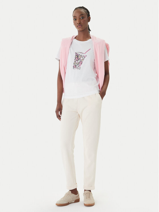 Liu Jo Liu Jo Camiseta WA6237 JS923 Blanco Regular Fit