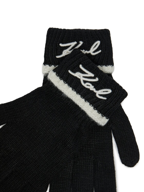 KARL LAGERFELD Дамски ръкавици KARL LAGERFELD 246W3601 Черен
