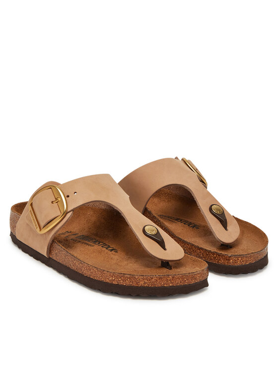 Birkenstock В'єтнамки Birkenstock Gizeh Big Buckle LENB 1024007 Бежевий