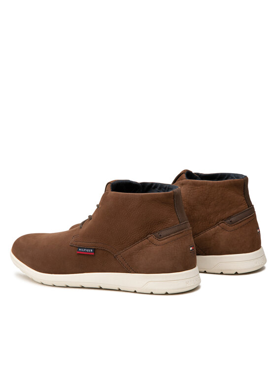 Tommy Hilfiger Μποτίνια Tommy Hilfiger Lightweight Nubuck Hybrid Boot FM0FM03773 Καφέ