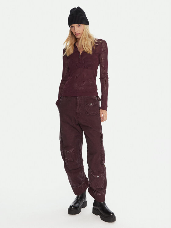 G-STAR G-Star Raw Szövet nadrág Cargo 3D D27025-D388 Lila Boyfriend Fit