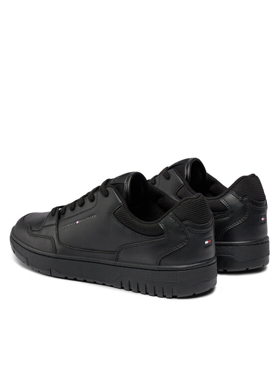 Tommy Hilfiger Snīkeri Tommy Hilfiger Th Basket Core Leather Ess FM0FM05040 Melns