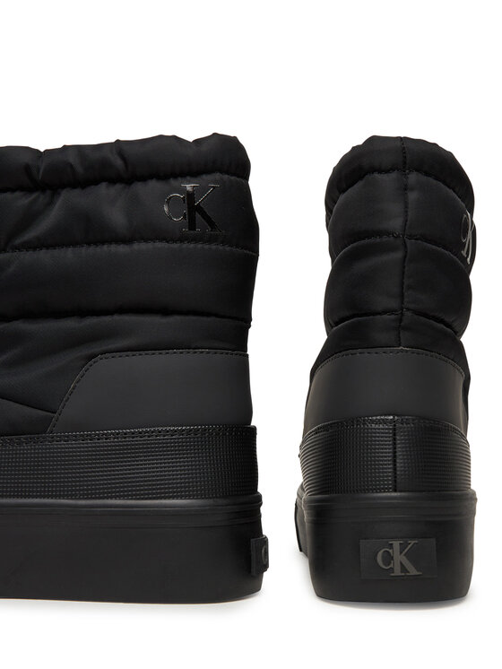 Calvin Klein Čizme za snijeg Calvin Klein Vulc Flatf Snowboot Nylon Mix Mg YW0YW01977 Crna
