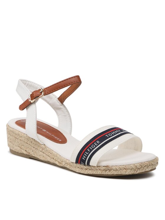 Tommy Hilfiger Espadrilky Tommy Hilfiger Rope Wedge T3A7-32777-0048X100 S Bílá