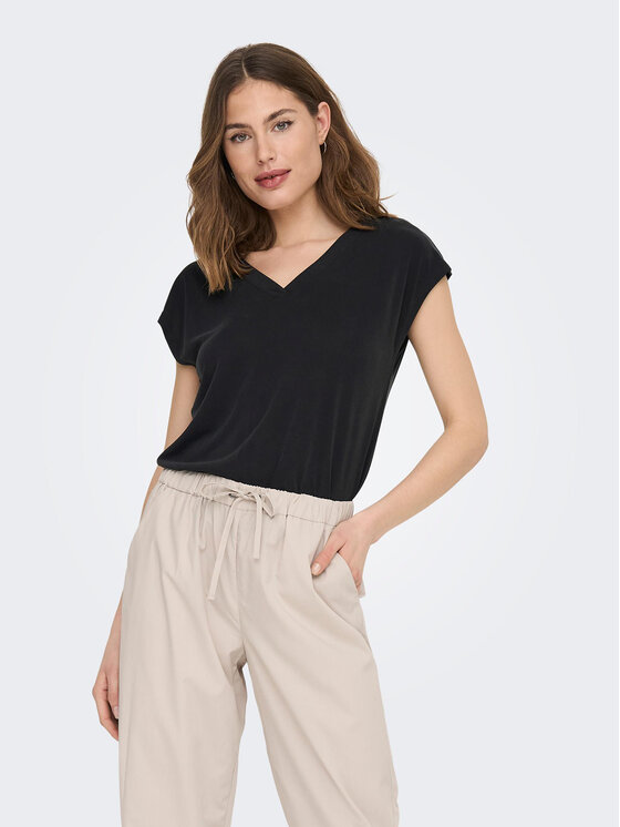 ONLY ONLY Футболка Free 15287041 Чорний Regular Fit