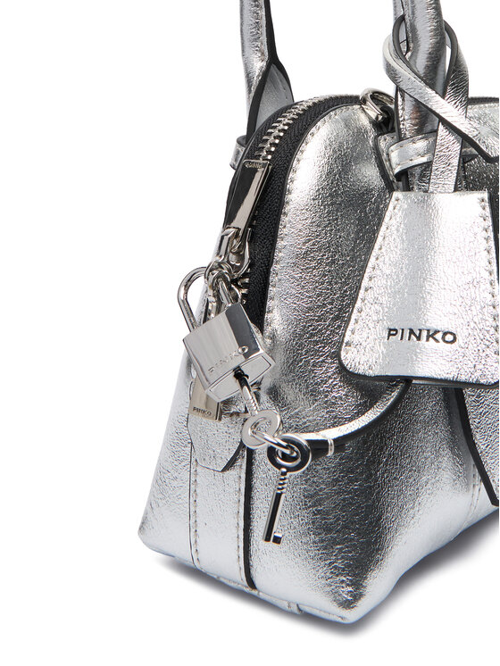 PINKO Сумка PINKO Bowling Bag Zip Mini AI 25-26 PLTT 105333 A0QO Срібний