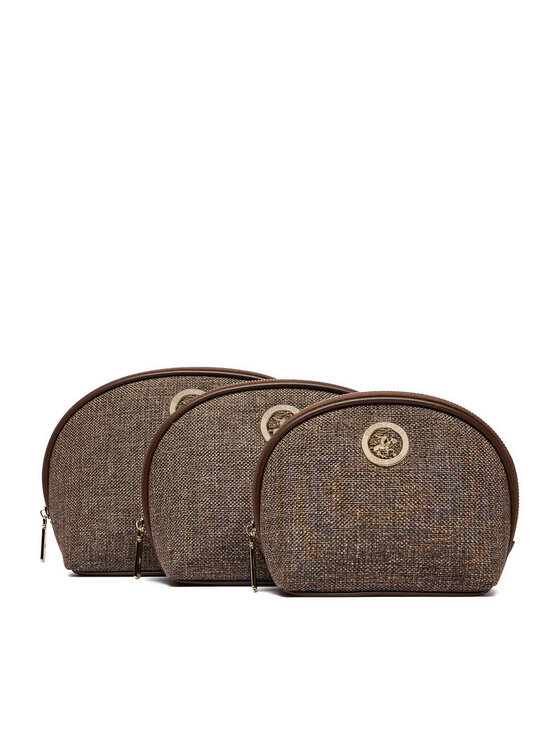 Beverly Hills Polo Club Súprava kozmetických taštičiek Beverly Hills Polo Club CWBEO-BHPC-U1-002-AW26 (3-PACK) Hnedá