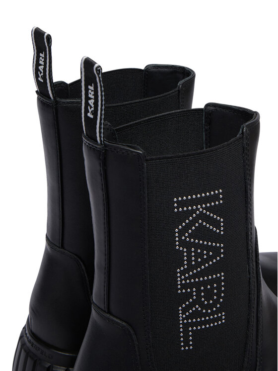 KARL LAGERFELD Bokacsizma KARL LAGERFELD Kreeper Wedge KL44460 Fekete