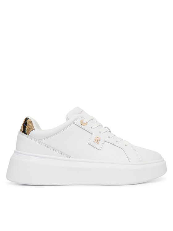 Tommy Hilfiger Sneakersy Tommy Hilfiger Chic Platform Snake FW0FW09456 Bílá