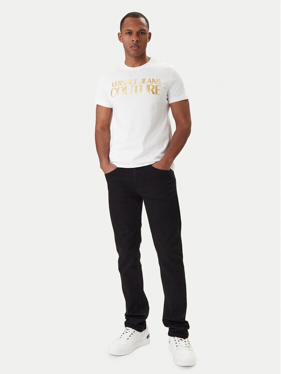Versace Jeans Couture Versace Jeans Couture Camiseta 80GAHT00 CJ00T Blanco Regular Fit