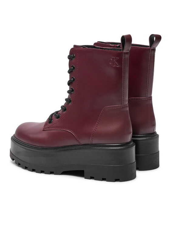 Calvin Klein Jeans Botas Calvin Klein Jeans Flatform YW0YW01535 Guinda/burdeos