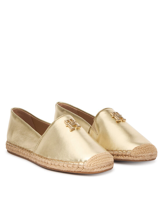 Tommy Hilfiger Espadrile Tommy Hilfiger Th Logo Gold Espadrille FW0FW09473 Zlatna