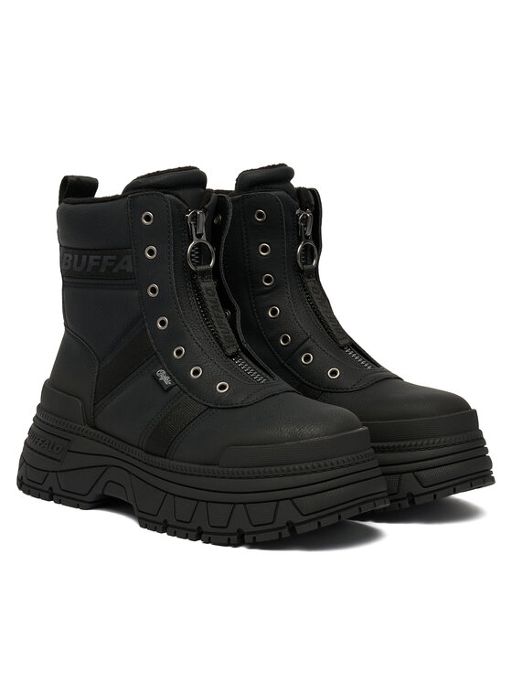 Buffalo Черевики Buffalo Fusion Front Zip 1270130 Чорний