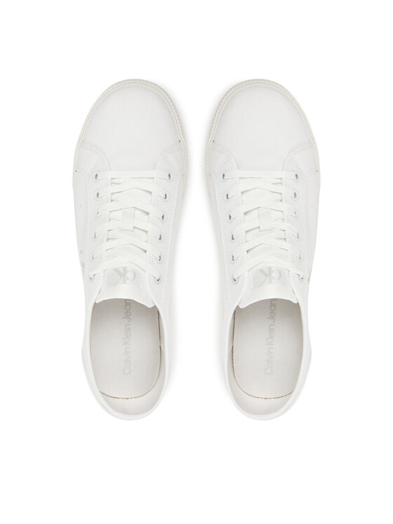 Calvin Klein Jeans Πάνινα παπούτσια Calvin Klein Jeans Ess Vulc Low Mg Canvas YM0YM01209 Λευκό