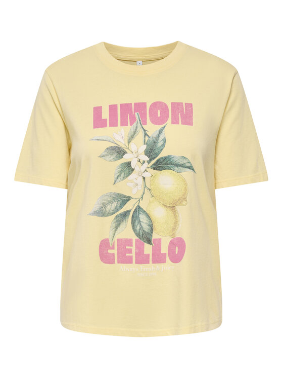 ONLY ONLY Camiseta Lucy 15367829 Amarillo Regular Fit