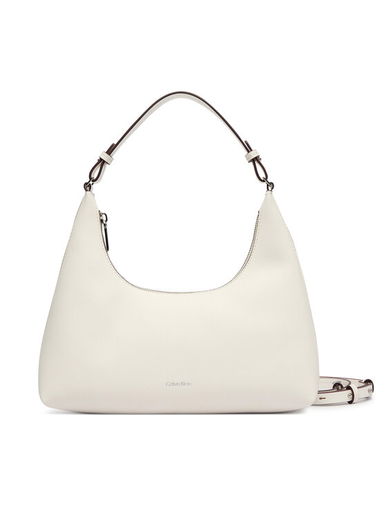 Calvin Klein Torebka Calvin Klein Foil Logo Conv Shou?Lder Bag LV04F3272G Biały