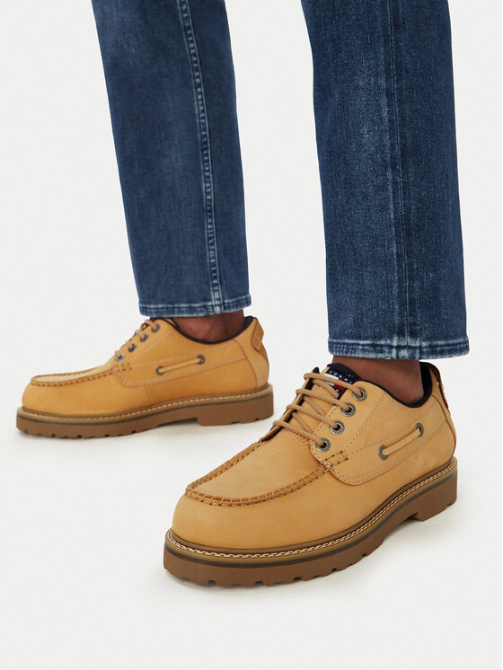 Tommy Jeans Κλειστά παπούτσια Tommy Jeans Archive '01 Boat Shoe EM0EM01703 Κίτρινο