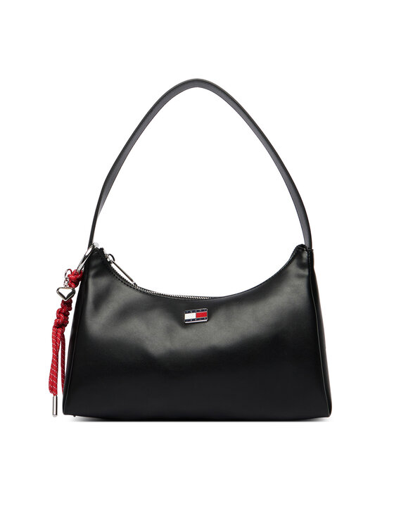 Tommy Jeans Geantă Tommy Jeans Tjw City Charm Shoulder Bag AW0AW18458 Negru