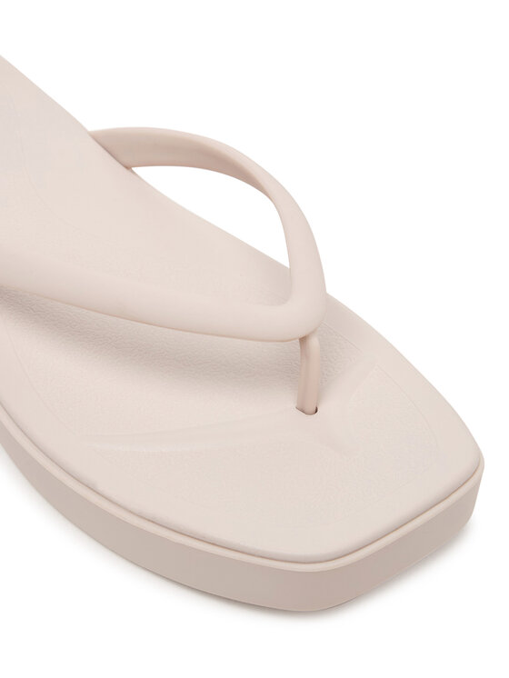 Crocs Japonki Crocs Miami Square Flatform Flip 214161 Brązowy