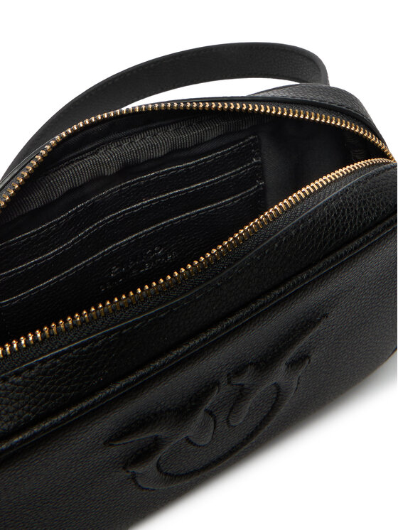 PINKO Torbica za okrog pasu﻿ PINKO Belt Bag Pelle Bottalata AI 25-26 PCPL 105354 A29Q Črna