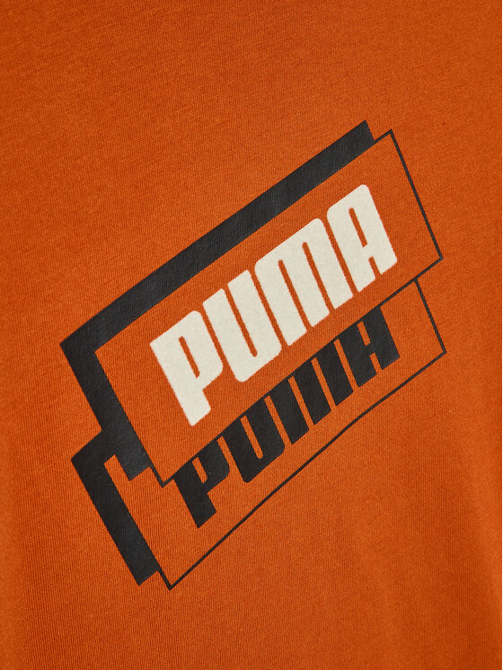Puma Puma Majica Alpha Holiday 670109 Oranžna Regular Fit