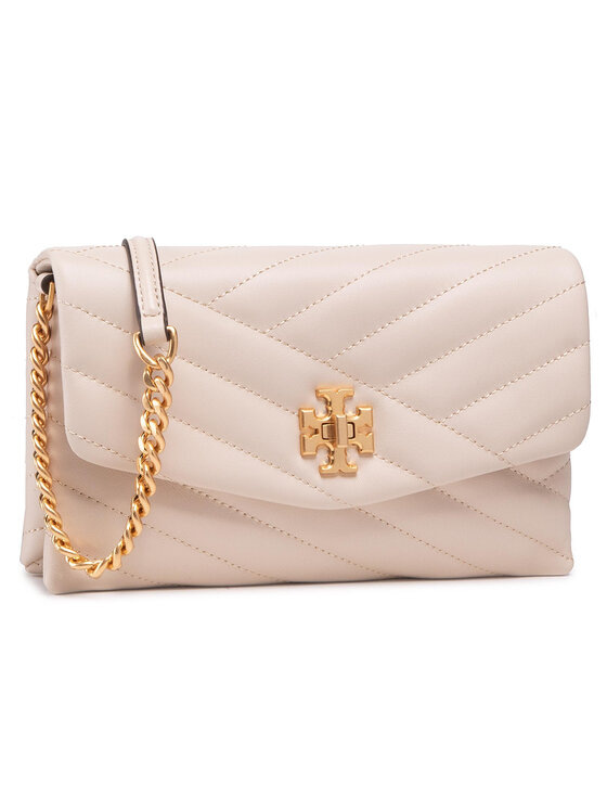 Tory Burch Сумка Tory Burch Kira Chevron Chain Wallet 64068 Бежевий