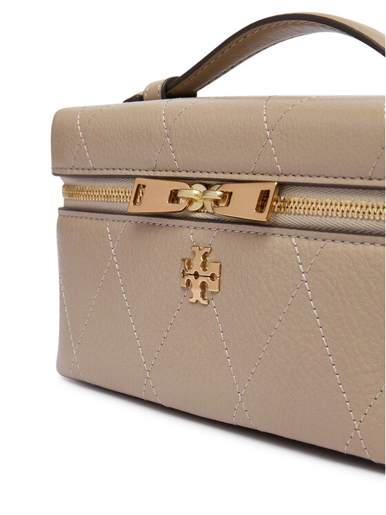 Tory Burch Сумка Tory Burch Charlie Quilted East-West Vanity Case 186036 Бежевий