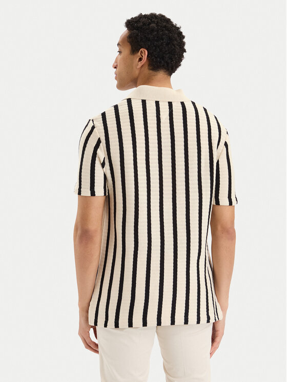 Tommy Hilfiger Tommy Hilfiger Polo MW0MW42770 Krem Regular Fit