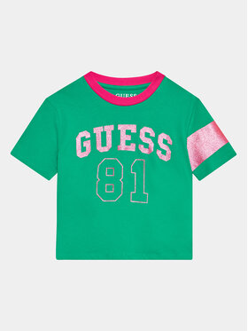 Guess Guess Marškinėliai J3YI07 K8HM4 Žalia Regular Fit