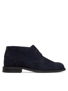 Tommy Hilfiger Μποτίνια Tommy Hilfiger Corporate Dressy Suede Lace Boot FM0FM05951 Σκούρο μπλε