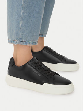 Calvin Klein Αθλητικά Calvin Klein Chunky Cupsole Laceup Lth Bt Aop YW0YW02036 Μαύρο