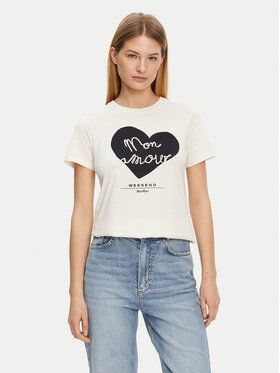 Weekend Max Mara Weekend Max Mara Футболка Vello 2515971051 Écru Regular Fit