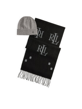 LAUREN RALPH LAUREN Set čiapka a šál LAUREN RALPH LAUREN LAUREN RALPH LAUREN-454P04457 Čierna