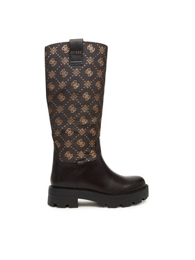 Guess Kozačky Guess FLFYNN FAL11 Hnědá