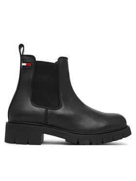 Tommy Jeans Štibletai Tommy Jeans Tjw Cleated Chelsea Boots EN0EN03105 Juoda