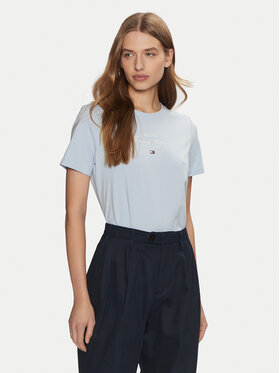 Tommy Hilfiger Tommy Hilfiger Marškinėliai WW0WW43895 Žydra Regular Fit