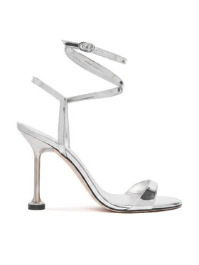 Stuart Weitzman Босоніжки Stuart Weitzman Naudistini Wrap 100 SM911 Срібний
