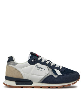 Pepe Jeans Sneakersy Pepe Jeans Brit Young B PBS40003 Tmavomodrá