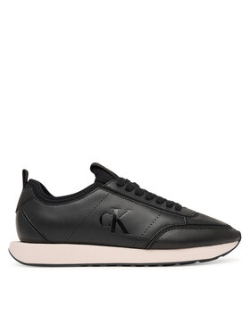 Calvin Klein Sneakersy Calvin Klein Retro Runner Sock Panl Lth Neo HW0HW03118 Čierna