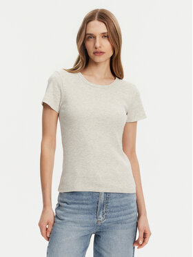 Pieces Pieces Футболка May 17154483 Сірий Slim Fit