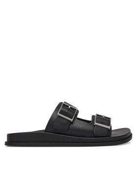 Calvin Klein Klapki Calvin Klein City Sandal Buckle Lth HW0HW02885 Czarny