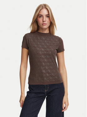 Guess Guess Camiseta W4BI26 J1314 Marrón oscuro Regular Fit