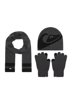 Quiksilver Комплект шапка, шал и ръкавици Quiksilver CWBEO-QS-SM346-001-AW26 Тъмносив